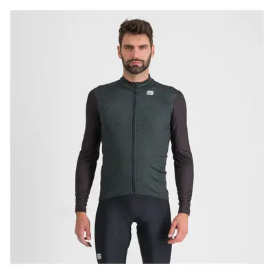 SPORTFUL Cyklistický dres s dlouhým rukávem zimní - CHECKMATE THERMAL - černá/zelená