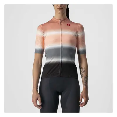 CASTELLI Cyklistický dres s krátkým rukávem - DOLCE LADY - šedá/černá/růžová