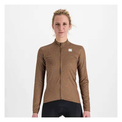 SPORTFUL Cyklistický dres s dlouhým rukávem zimní - CHECKMATE THERMAL - hnědá