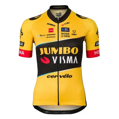 AGU Cyklistický dres s krátkým rukávem - JUMBO-VISMA 23 LADY - žlutá/černá