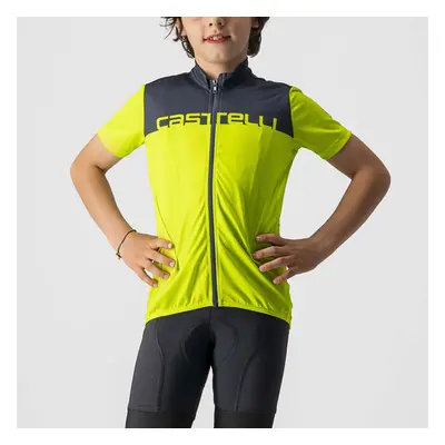 CASTELLI Cyklistický dres s krátkým rukávem - NEO PROLOGO KIDS - žlutá/modrá