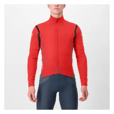 CASTELLI Cyklistická zateplená bunda - PERFETTO RoS 2 CONVERTIBLE - červená