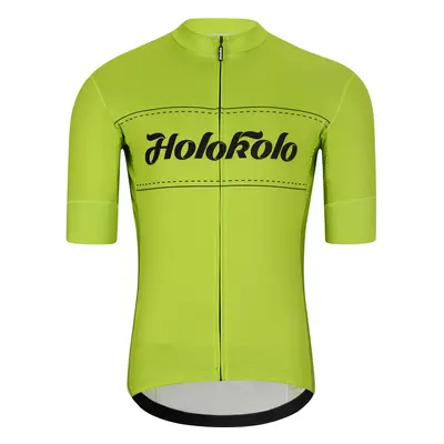 HOLOKOLO Cyklistický dres s krátkým rukávem - GEAR UP - žlutá