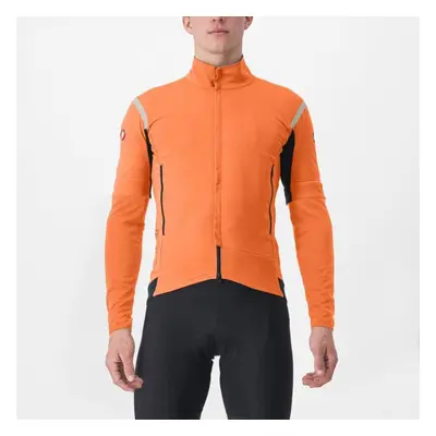 CASTELLI Cyklistická zateplená bunda - PERFETTO RoS 2 CONVERTIBLE - oranžová