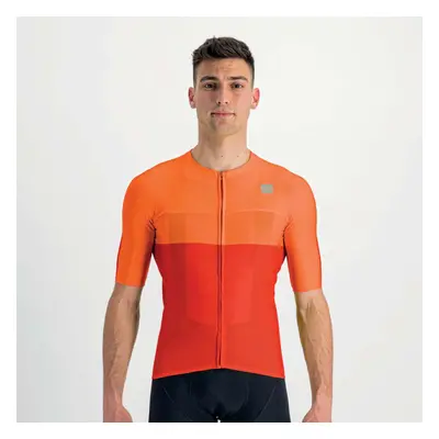 SPORTFUL Cyklistický dres s krátkým rukávem - LIGHT PRO - oranžová