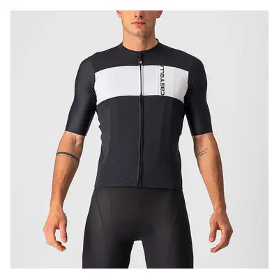 CASTELLI Cyklistický dres s krátkým rukávem - PROLOGO VII - černá/béžová/šedá