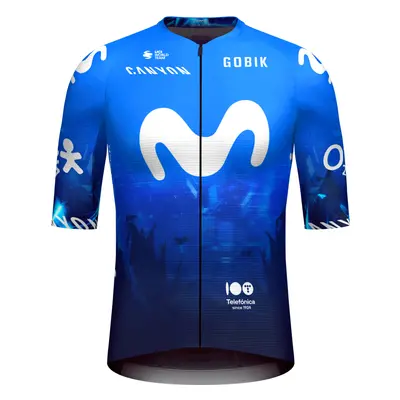 GOBIK Cyklistický dres s krátkým rukávem - INFINITY MOVISTAR TEAM 2024 - modrá/bílá