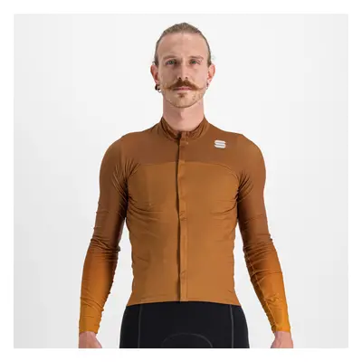 SPORTFUL Cyklistický dres s krátkým rukávem - BODYFIT PRO - hnědá