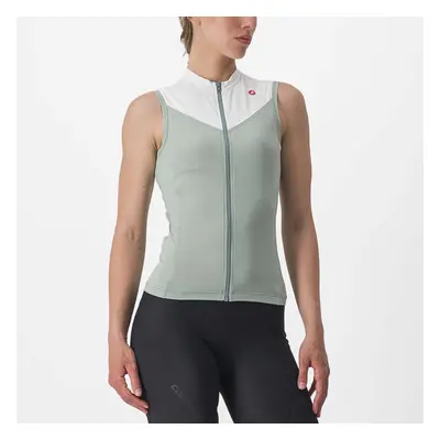 CASTELLI Cyklistický dres - SOLARIS LADY - zelená/ivory