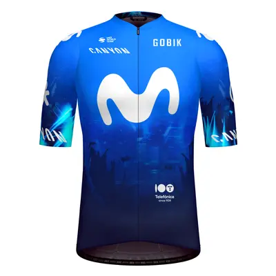 GOBIK Cyklistický dres s krátkým rukávem - ODYSSEY MOVISTAR TEAM 2024 - modrá/bílá