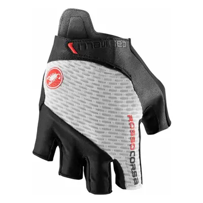 CASTELLI Cyklistické rukavice - ROSSO CORSA PRO V - bílá