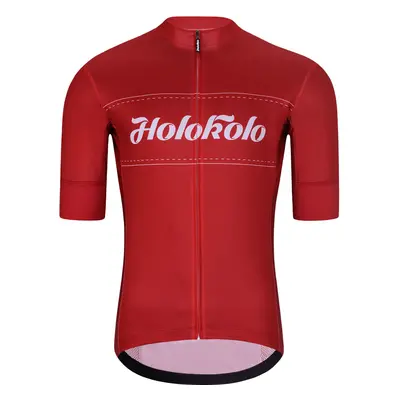 HOLOKOLO Cyklistický dres s krátkým rukávem - GEAR UP - červená