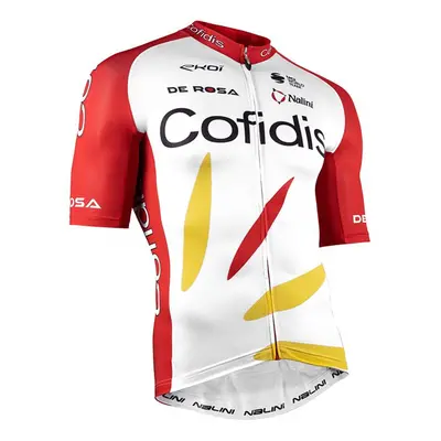 NALINI Cyklistický dres s krátkým rukávem - COFIDIS 2021 - bílá/červená