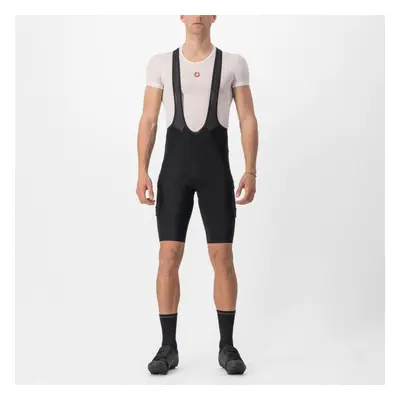 CASTELLI Cyklistické kalhoty krátké s laclem - UNLIMITED THERMAL - černá