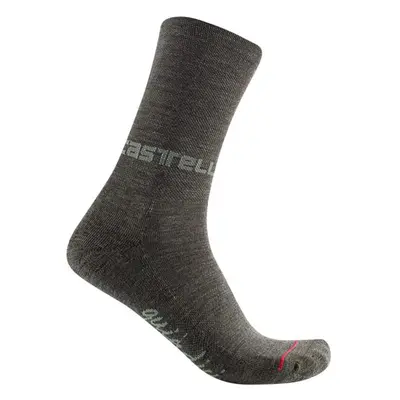 CASTELLI Cyklistické ponožky klasické - QUINDICI SOFT MERINO W - zelená