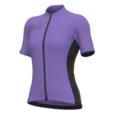 ALÉ Cyklistický dres s krátkým rukávem - SOLID COLOR BLOCK - fialová