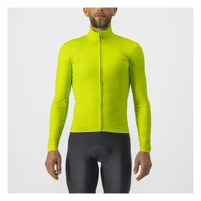 CASTELLI Cyklistický dres s dlouhým rukávem zimní - PRO THERMAL - žlutá