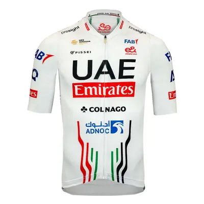 PISSEI Cyklistický dres s krátkým rukávem - UAE TEAM EMIRATES 2024 - černá/červená/bílá