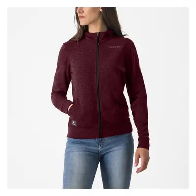 CASTELLI mikina - MILANO 2 FULL ZIP W FLEECE - bordó