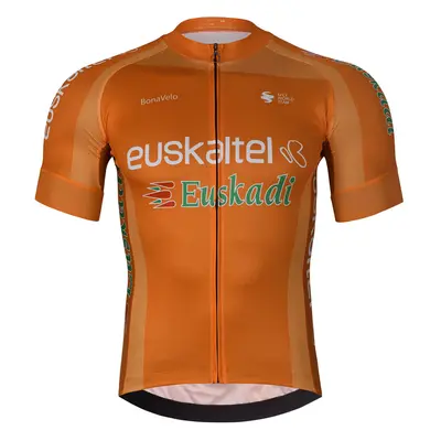 BONAVELO Cyklistický dres s krátkým rukávem - EUSKALTEL-EUSKADI - oranžová