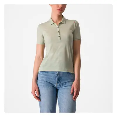 CASTELLI polokošile - MERINO W POLO - zelená