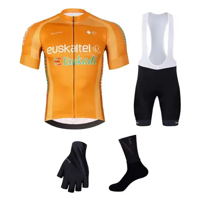 BONAVELO Cyklistický mega set - EUSKALTEL-EUSKADI - černá/oranžová/bílá