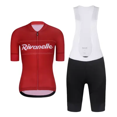 RIVANELLE BY HOLOKOLO Cyklistický krátký dres a krátké kalhoty - GEAR UP - černá/bílá