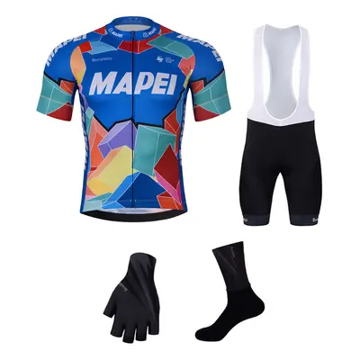 BONAVELO Cyklistický mega set - MAPEI - bílá/modrá/černá