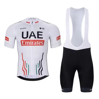 BONAVELO Cyklistický krátký dres a krátké kalhoty - UAE 2024 - černá/bílá