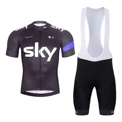 BONAVELO Cyklistický krátký dres a krátké kalhoty - SKY - modrá/černá