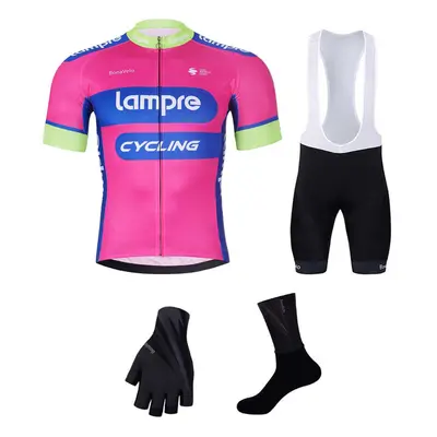 BONAVELO Cyklistický mega set - LAMPRE - bílá/růžová/černá