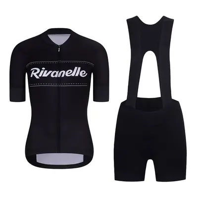 RIVANELLE BY HOLOKOLO Cyklistický krátký dres a krátké kalhoty - GEAR UP - bílá/černá