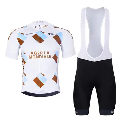 BONAVELO Cyklistický krátký dres a krátké kalhoty - AG2R LA MONDIALE - vícebarevná/černá