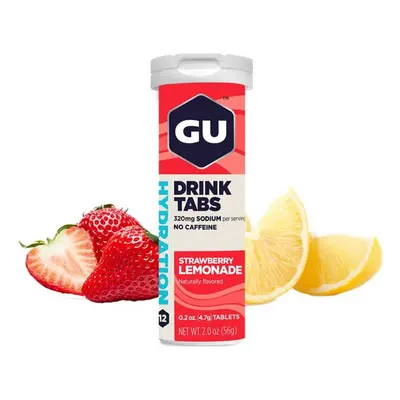 GU Cyklistická výživa - HYDRATION DRINK TABS 54 G STRAWBERRY LEMONADE