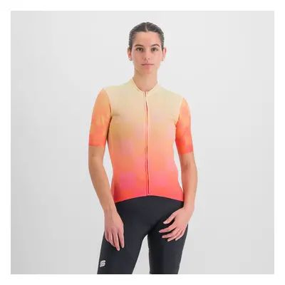 SPORTFUL Cyklistický dres s krátkým rukávem - ROCKET - oranžová/béžová