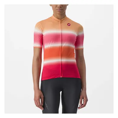 CASTELLI Cyklistický dres s krátkým rukávem - DOLCE LADY - červená/oranžová