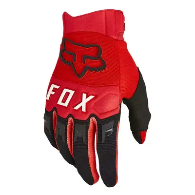 FOX Cyklistické rukavice - DIRTPAW GLOVE - černá/červená