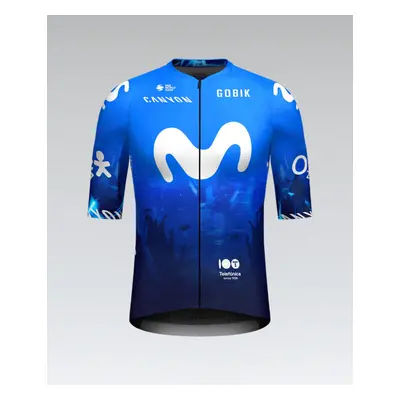 GOBIK Cyklistický dres s krátkým rukávem - ODYSSEY MOVISTAR TEAM 24 - světle modrá/bílá