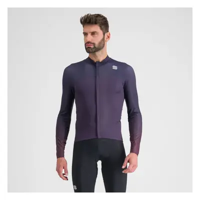 SPORTFUL Cyklistický dres s dlouhým rukávem zimní - BODYFIT PRO - modrá