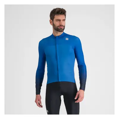 SPORTFUL Cyklistický dres s dlouhým rukávem zimní - BODYFIT PRO - modrá