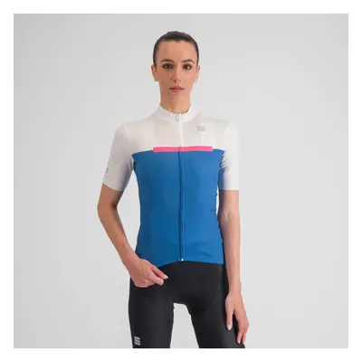 SPORTFUL Cyklistický dres s krátkým rukávem - PISTA - bílá/modrá