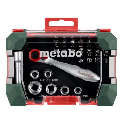 METABO Cyklistické nářadí - BIT AND RATCHET BOX - černá