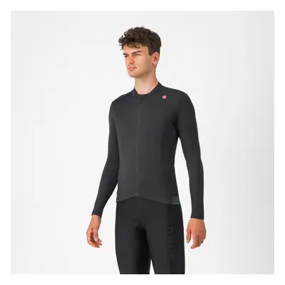 CASTELLI Cyklistický dres s dlouhým rukávem zimní - ESPRESSO THERMAL - antracitová