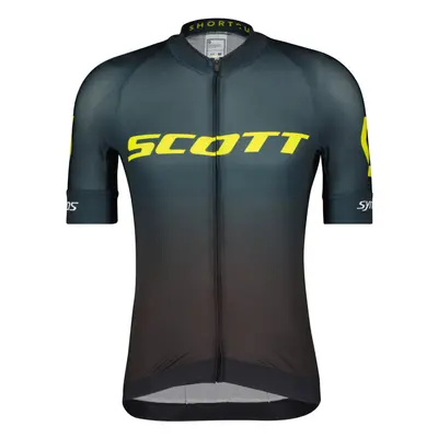 SCOTT Cyklistický dres s krátkým rukávem - PRO - černá/modrá