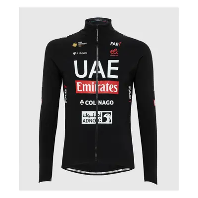 PISSEI Cyklistická zateplená bunda - UAE TEAM EMIRATES 2024 - černá