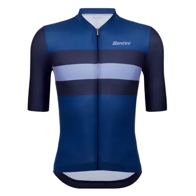 SANTINI Cyklistický dres s krátkým rukávem - ECO SLEEK NEW BENGAL - modrá