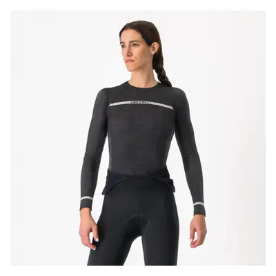 CASTELLI Cyklistické triko s dlouhým rukávem - MERINO SEAMLESS W - černá