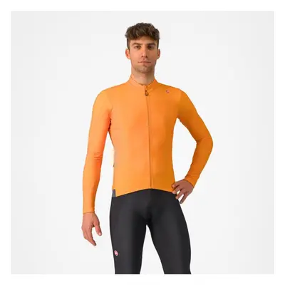 CASTELLI Cyklistický dres s dlouhým rukávem zimní - ESPRESSO THERMAL - oranžová