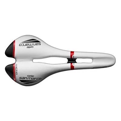 SELLE SAN MARCO sedlo - ASPIDE OPEN-FIT RACING NARROW - bílá/černá/červená