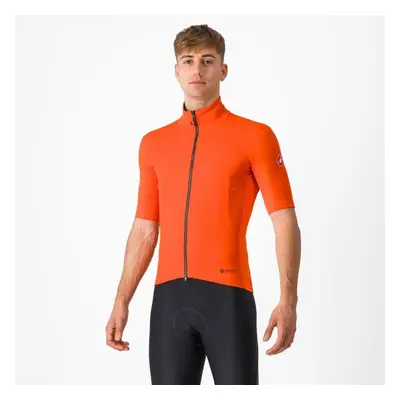 CASTELLI Cyklistický dres s krátkým rukávem - PERFETTO ROS 2 WIND - oranžová